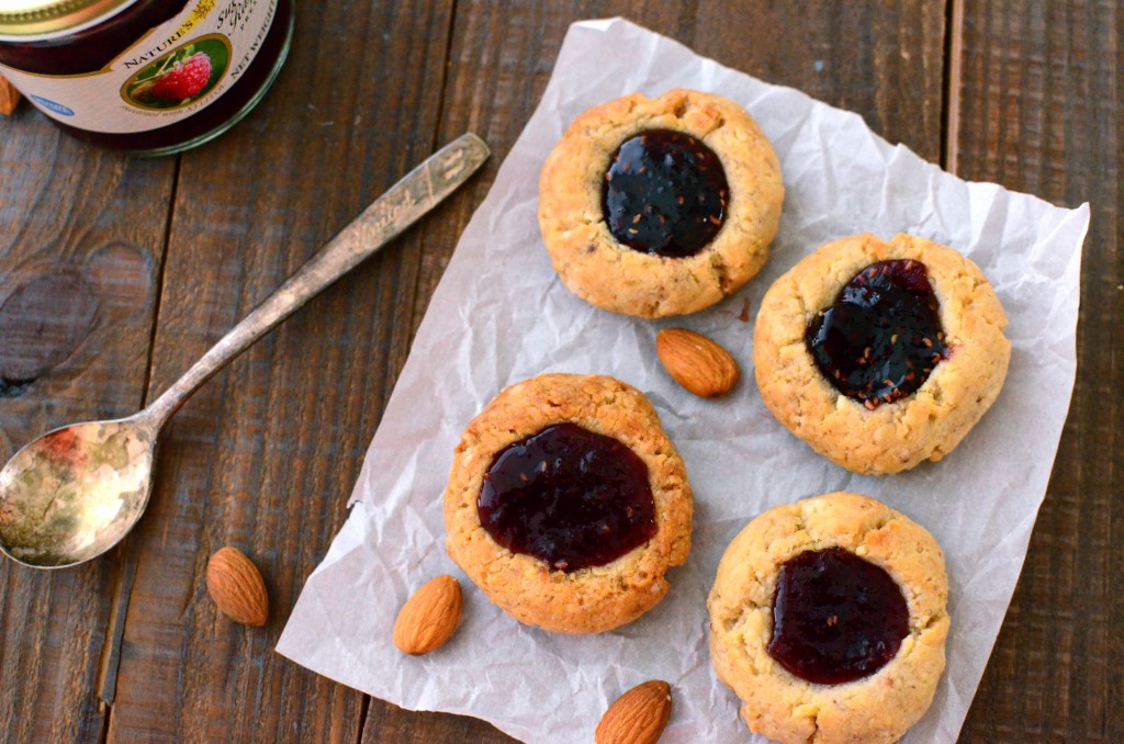 Thumbprint jam cookies