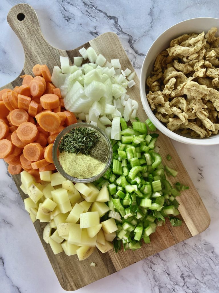 vegan chicken and dumplings ingredients