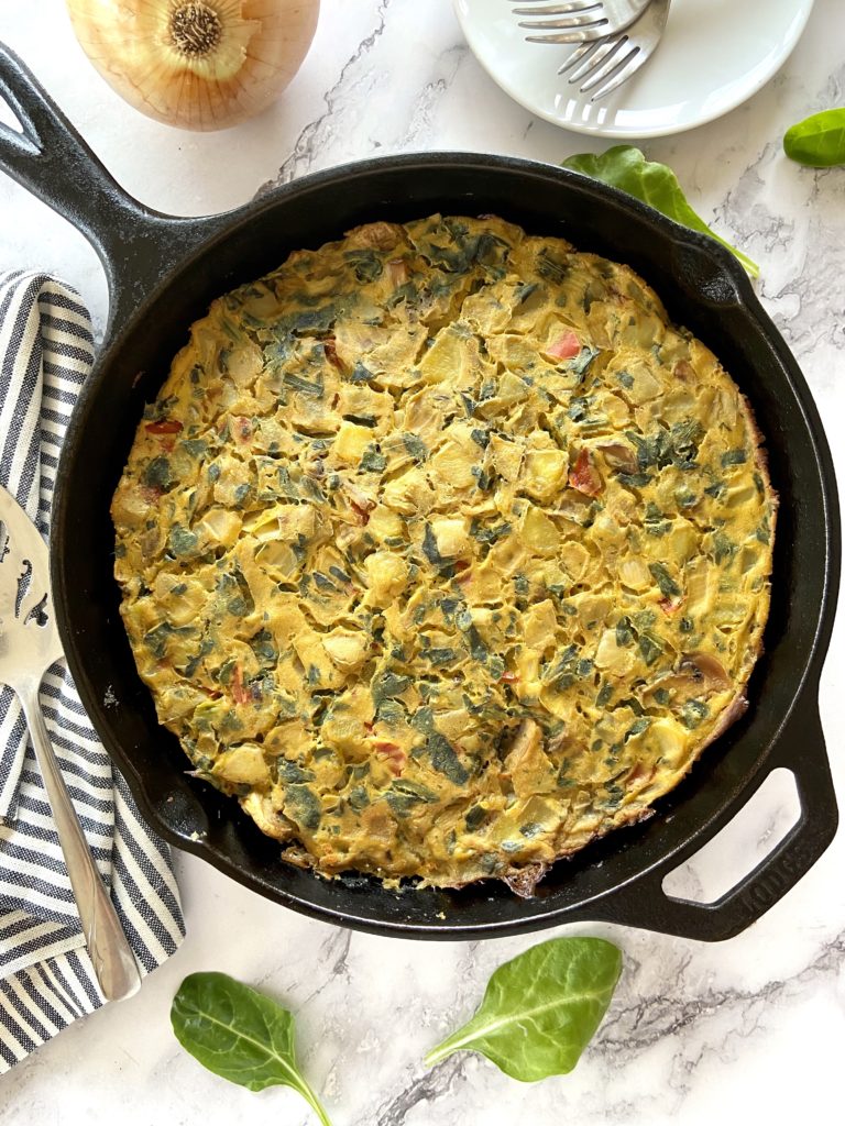 overhead vegan frittata