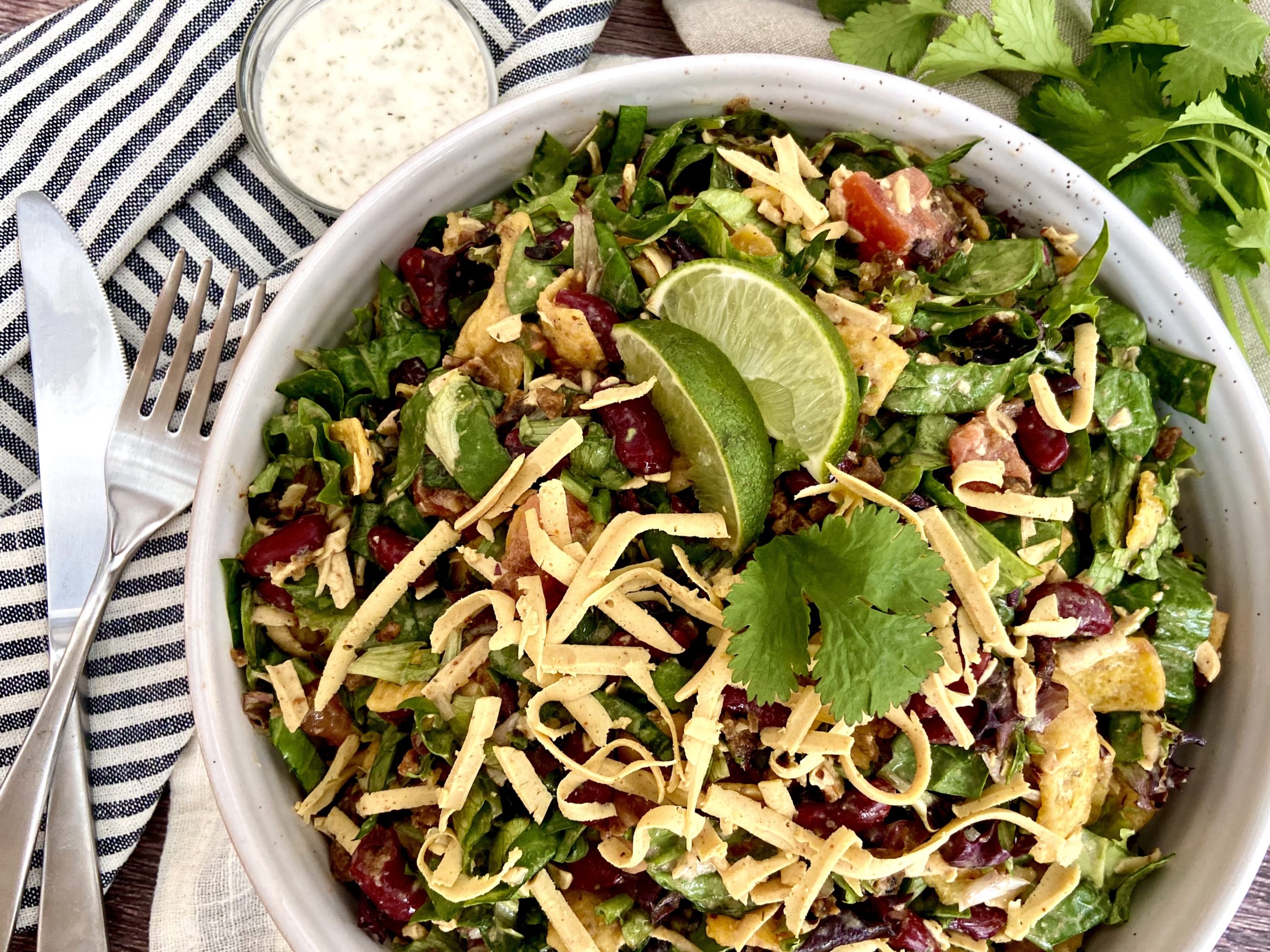 Vegan Taco Salad with Ranch